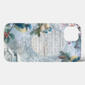 Elegant Christmas Bluebirds and Music Collage Case-Mate iPhone Case (Back (Horizontal))
