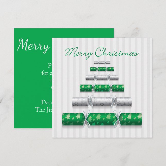 Elegant Christmas bonbons Invitation (Front/Back)