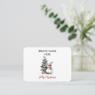 Elegant Christmas Business Card Your Brand Name
