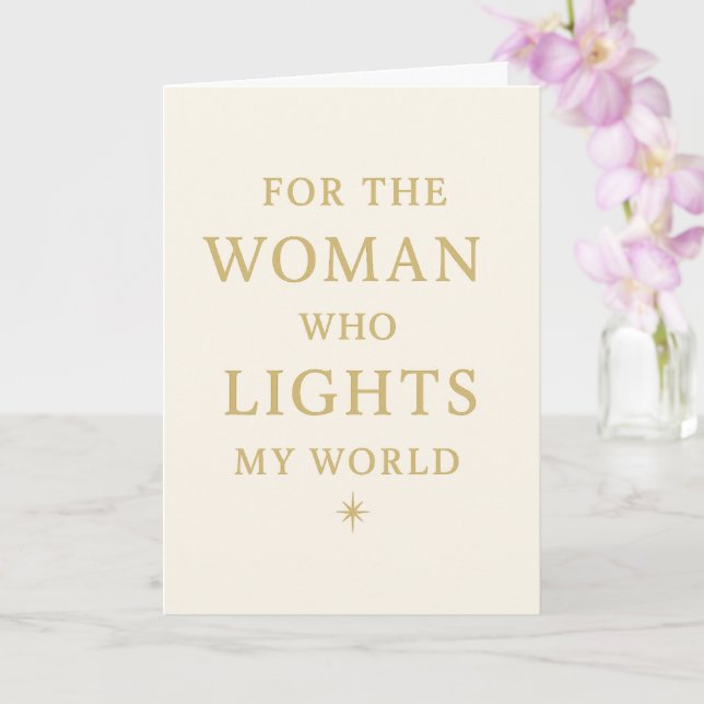 Elegant Christmas Card for Mom - Light of My World (Orchid)