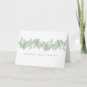 Elegant Christmas Cards Watercolor Botanicals