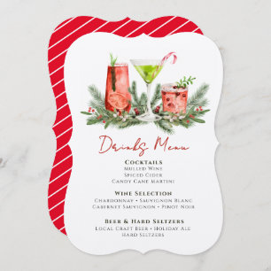 Elegant Christmas Cocktail Party Festive Drinks Menu