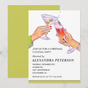 Elegant Christmas Cocktail Party Invitation