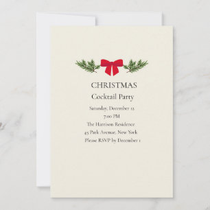 Elegant Christmas Cocktail Party Invitation