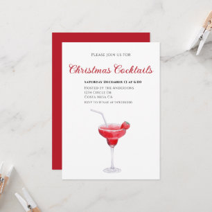 Elegant Christmas Cocktail Party Invitation