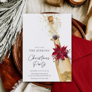 Elegant Christmas Cocktail Party  Invitation