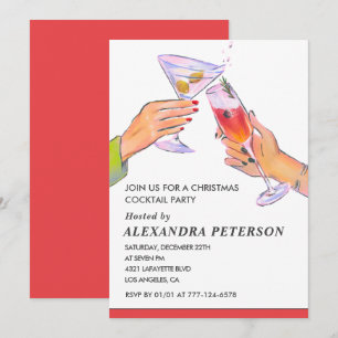 Elegant Christmas Cocktail Party Invitation