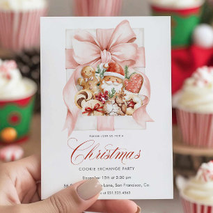 Elegant Christmas Cookie Exchange Party Invitation