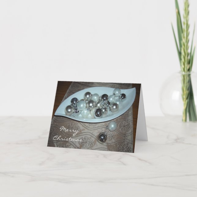Elegant Christmas Decorations Holiday Card (Front)