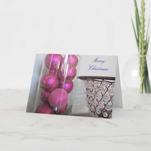 Elegant Christmas Decorations Holiday Card (Front)