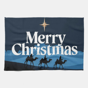 Elegant Christmas Design - The Star of Bethlehem Tea Towel