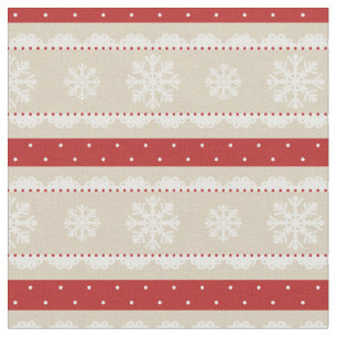 Elegant Christmas Design With White Snowflakes Fabric
