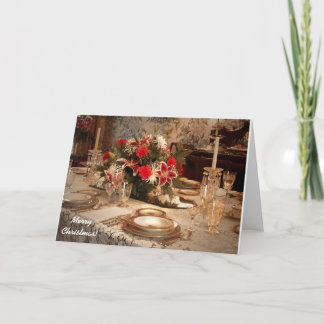 Elegant Christmas Dinner Card