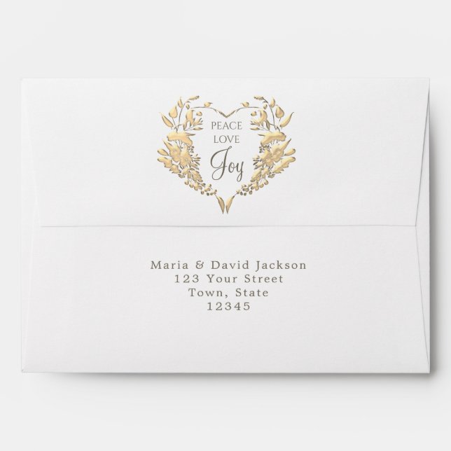 Elegant Christmas Envelope (Back (Top Flap))