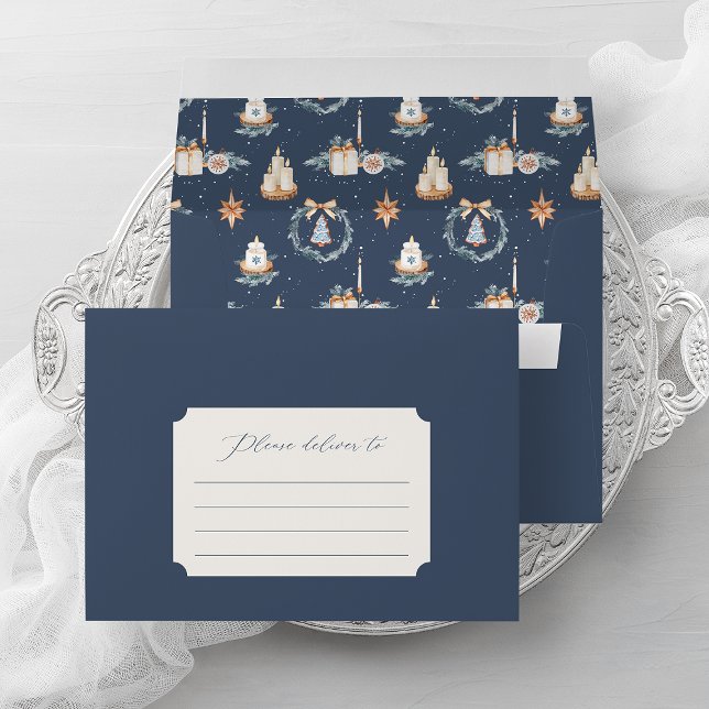 Elegant Christmas Envelope with Watercolor Design (Creator Uploaded)