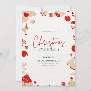 Elegant Christmas Eve Party Invitation