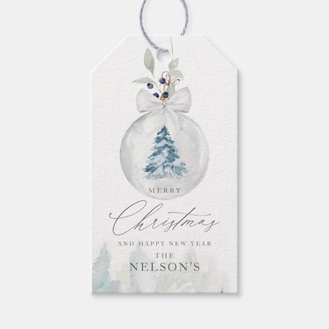 Elegant Christmas Favour Gift Tags (Front)