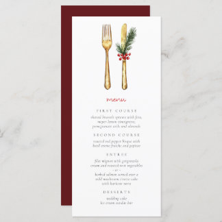 Elegant Christmas Festive  Menu