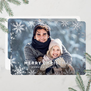 Elegant Christmas Foliage 2 Photo Silver