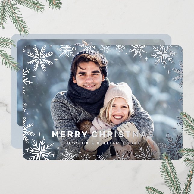 Elegant Christmas Foliage 2 Photo Silver (Creator Uploaded)