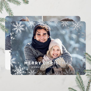 Elegant Christmas Foliage 3 Photo Silver