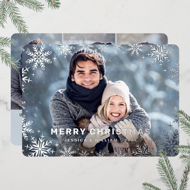 Elegant Christmas Foliage 4 Photo Silver (Creator Uploaded)