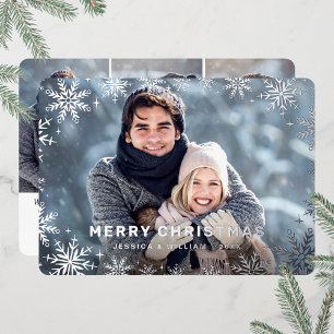 Elegant Christmas Foliage 4 Photo Silver