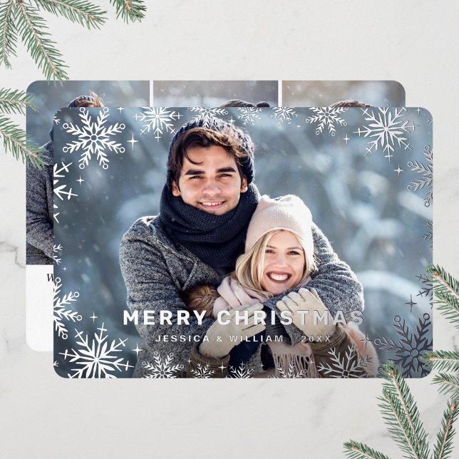 Elegant Christmas Foliage 4 Photo Silver (Creator Uploaded)