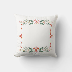 Elegant Christmas Frame - Custom Photo or Text Cushion