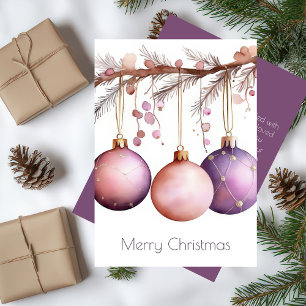 Elegant Christmas Greeting Holiday Card