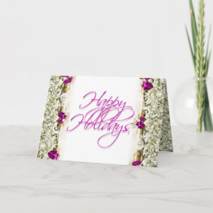 Elegant christmas greeting message blank holiday card