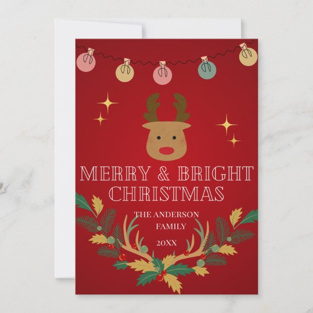 Elegant Christmas Holiday Card (Front)