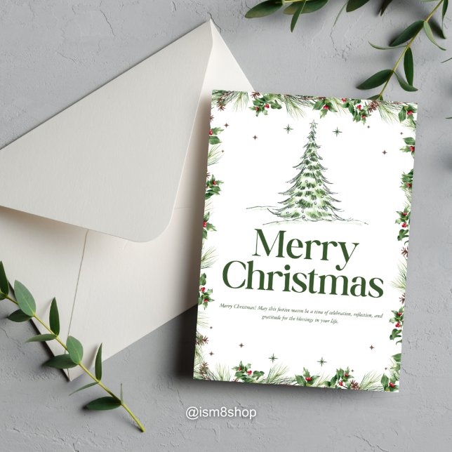 Elegant Christmas Holiday Greeting Family Photo Invitation (Creator Uploaded)