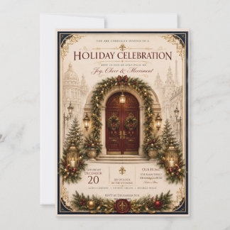 Elegant Christmas Holiday Party Invitation