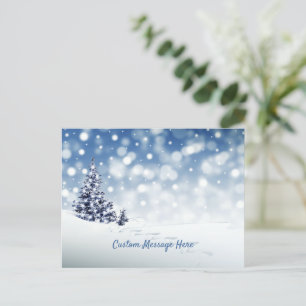 Elegant Christmas Holiday Winter Snow Tree Postcard