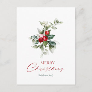 Elegant Christmas Holly Card