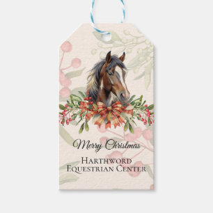 Elegant Christmas Horse Gift Tags