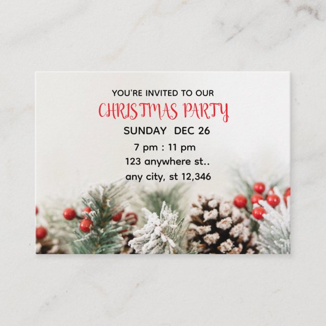 Elegant Christmas Invitation (Front)