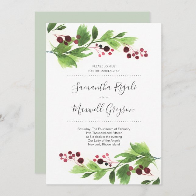 Elegant Christmas Invitations (Front/Back)