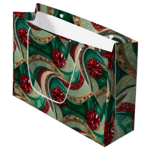 Elegant Christmas Jewel Tones Large Gift Bag