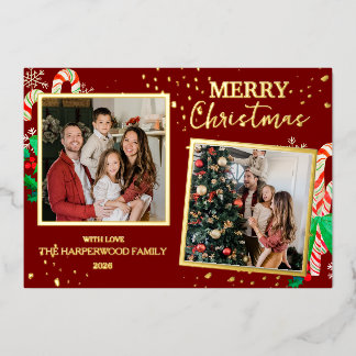 Elegant Christmas Joy Gold Sparkle Multi Photo