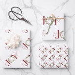 Elegant Christmas Joy to the World Wreath Wrapping Paper Sheet<br><div class="desc">Elegant Christmas Joy to the World Wreath Holiday Party Paper Napkins featuring a festive wreath in holiday greenery and elegant typography. Please contact us at cedarandstring@gmail.com if you need assistance with the design or matching products.</div>