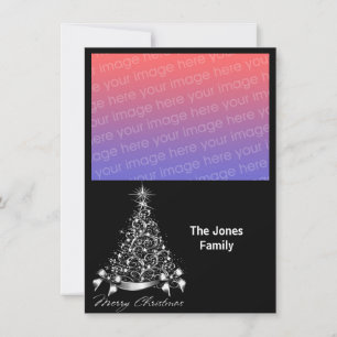 Elegant Christmas Letter  Photo Flat Holiday Card
