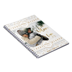 Elegant Christmas Love Photo Notebook