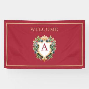 Elegant Christmas Monogram Letter Banner