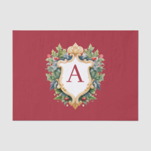 Elegant Christmas Monogram Letter  Tissue Paper
