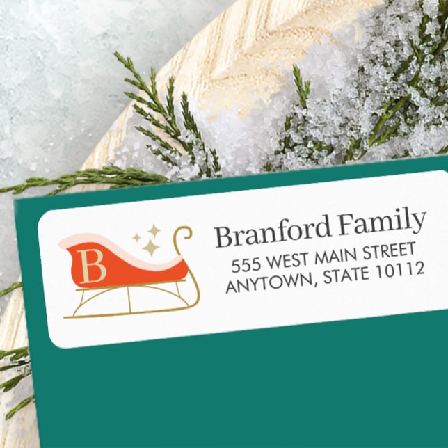 Elegant Christmas Monogram Sleigh (Creator Uploaded)