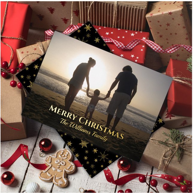 Elegant Christmas Name Photo Custom Snowflake (Creator Uploaded)