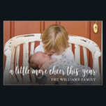 Elegant Christmas New Baby Photo Holiday Card<br><div class="desc">Share the news that you added a little more cheer this year with this elegant photo Christmas card.  Personalise with 1 photo on the front and 3 photos on the back along with all your baby's birth stat information.  Visit my Christmas card collection to view all holiday card options.</div>