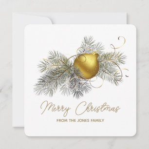 Elegant Christmas Ornament Custom Holiday Card